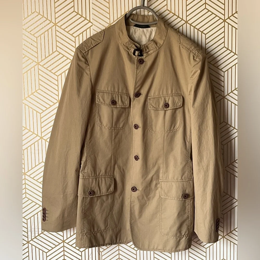 Hugo Boss Men’s Safari Field Jacket Coat tan 38R - Picture 3 of 12
